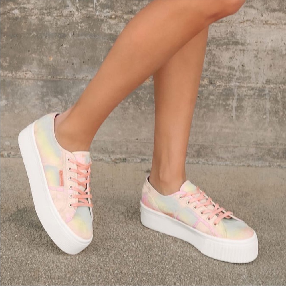 Superga 2790 Fantasy COTW Sneaker in Pastel Tie Dye Size 39/US 8-8.5 A29
